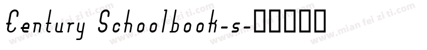Century Schoolbook-s字体转换